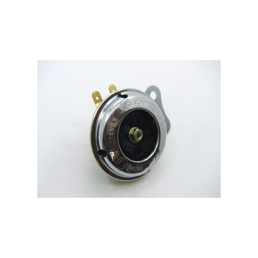 Avertisseur sonore - 12 Volt - Klaxon - Chrome - ø 65mm