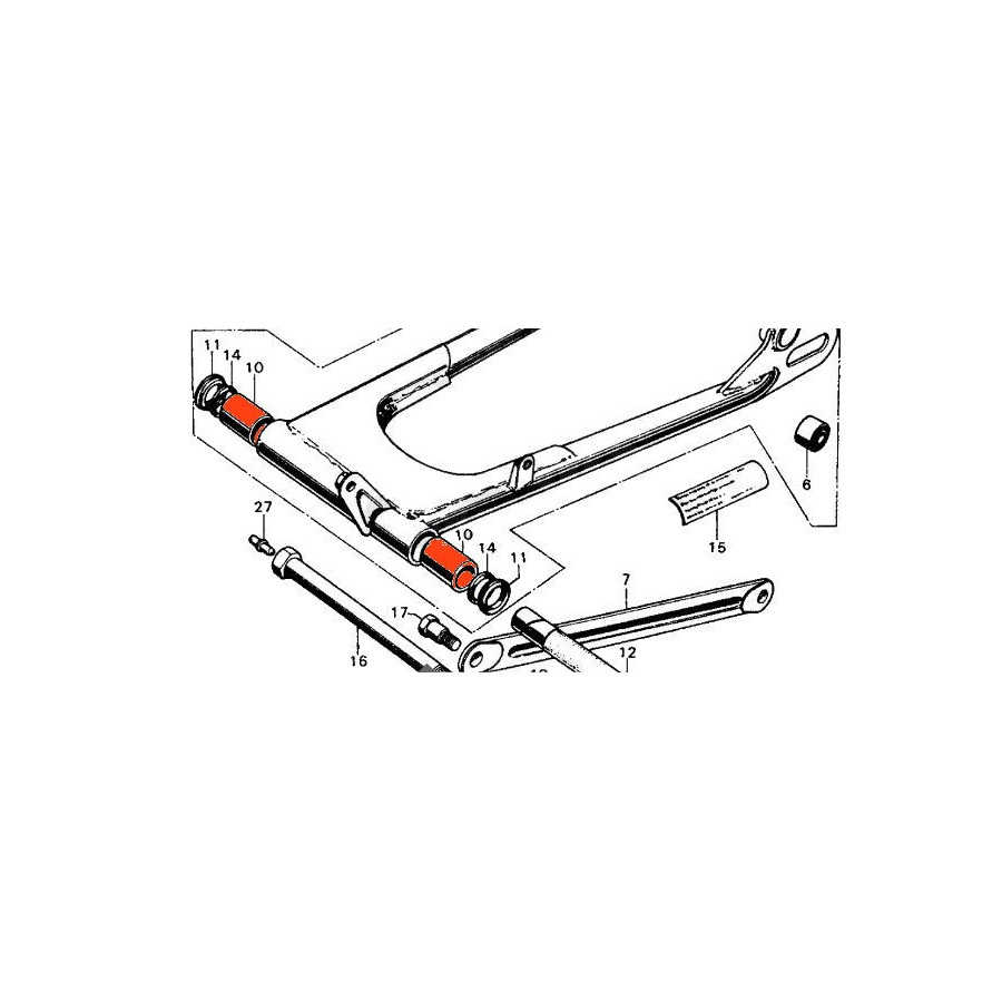 bras oscillant - Bague origine Honda -  (x1)