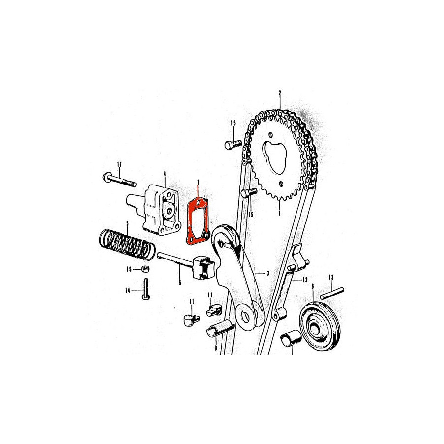 Distribution - Joint de Tendeur de chaîne  - CB750