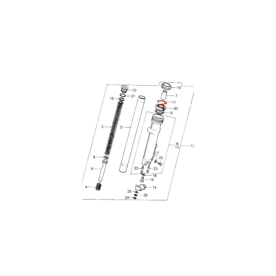 Fourche - Circlips de joint Spy (x2) - fourche 35mm a 41mm