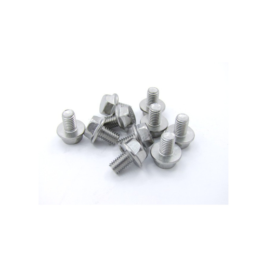 Vis - Hexagonale à collerette - inox - M8 x12mm - (x10)