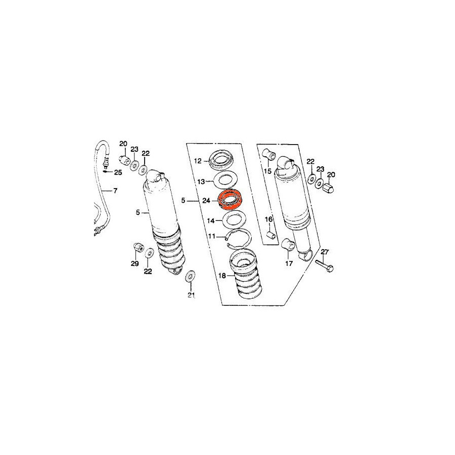 Amortisseur - joint a levre, joint spi - 36x66x10.5 - GL1100, GL1200 - 91257-MG9-671