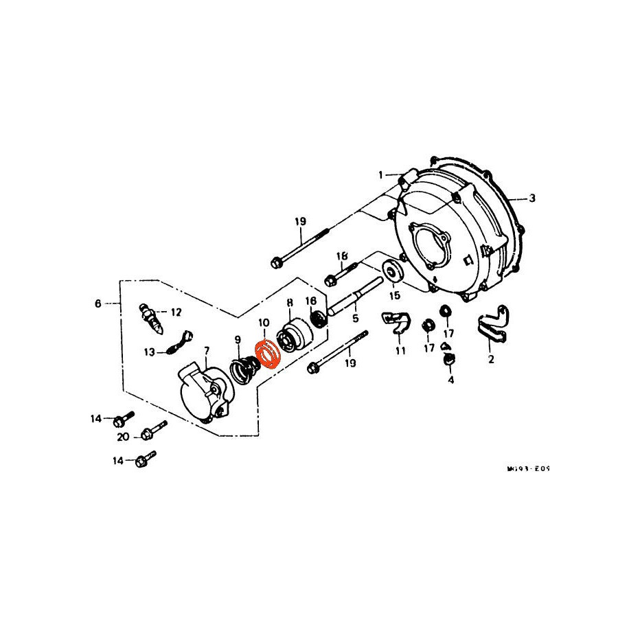 Moteur - joint a levre, joint spi - manchette - Tige embrayage