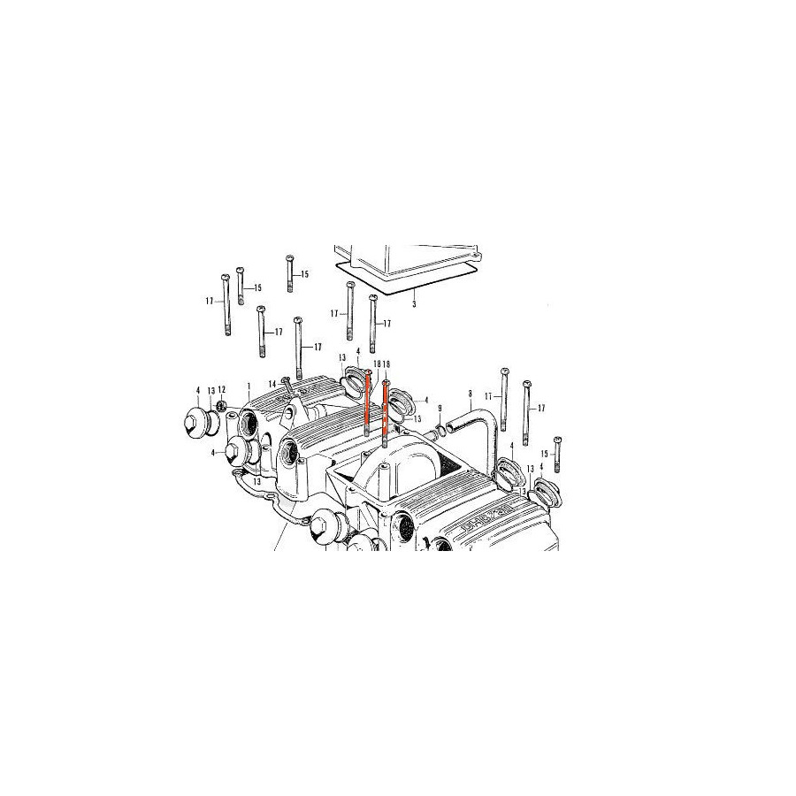 Moteur - Vis M6 x80 mm - (x1) - Cruciforme - bombée