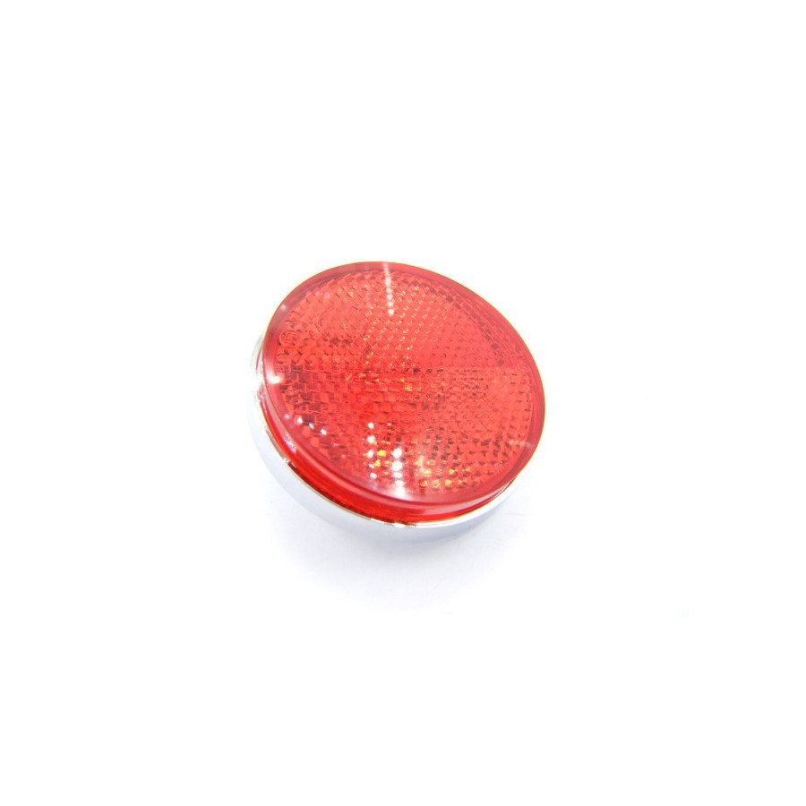 Reflecteur (x1) - Catadioptre Rouge/Chrome - Kawasaki -28012-008 - ø60 x M5 a visser
