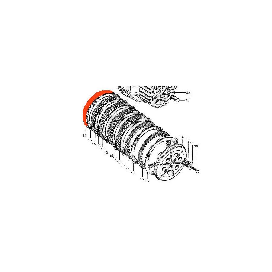Embrayage - Disques Lisse - B -  (x1) - Honda - 