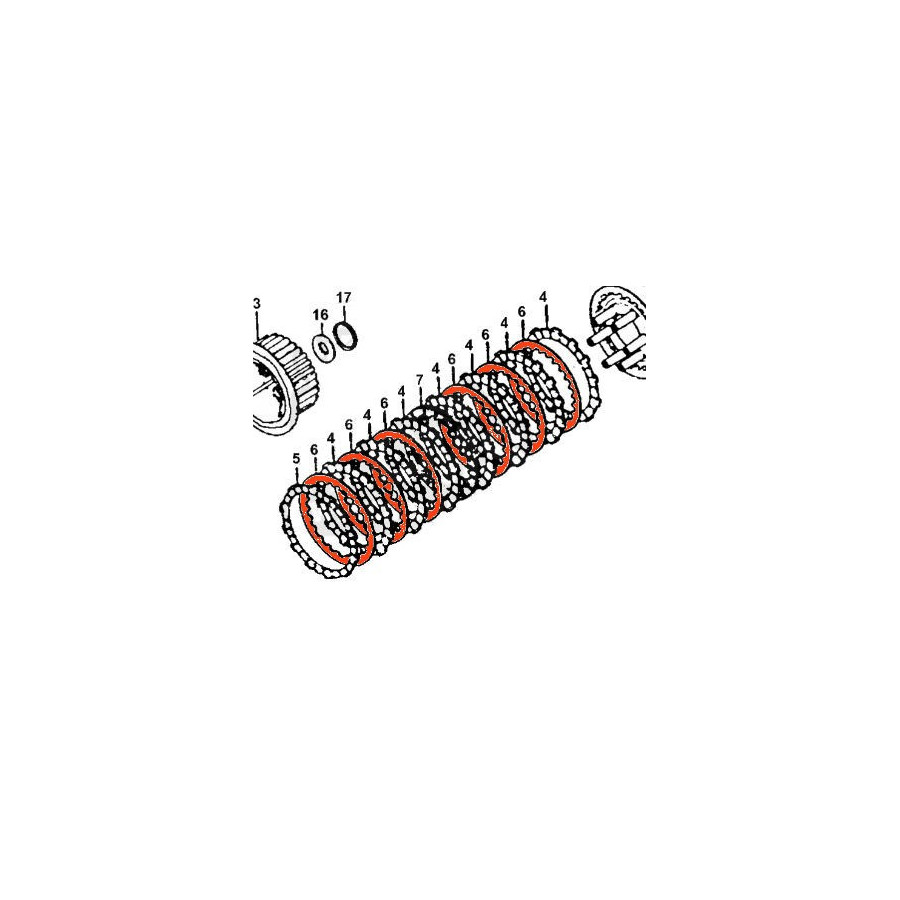 Embrayage - Disques lisse "A" - (x1) - CX500, GL1100