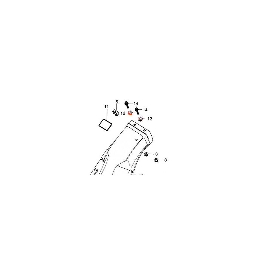 Garde boue - Silent bloc de Fixation - (x1)