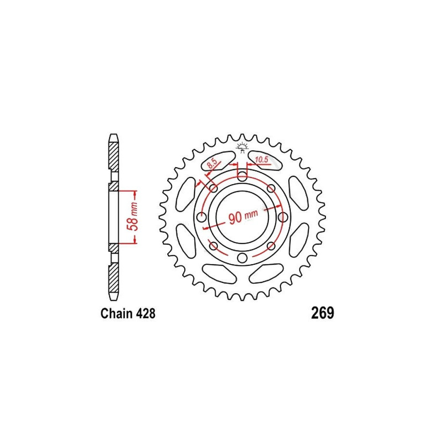 Transmission - Couronne - 47 dents - JTR 269