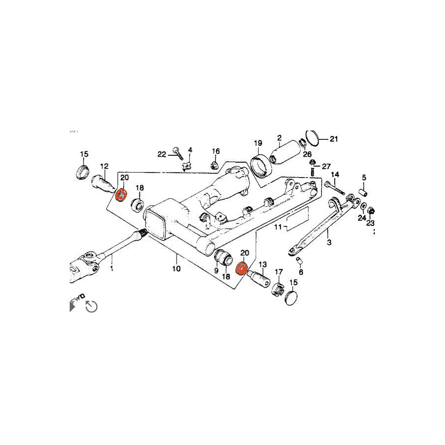 Bras oscillant - joint a levre, joint spi - 24x40x5mm - (x1)