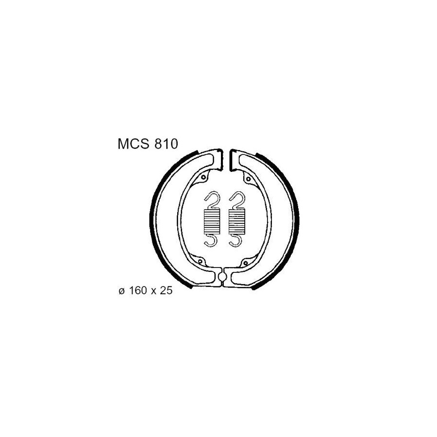 Frein - machoire - ø160x25mm - TRW - MCS-810 - XL500S