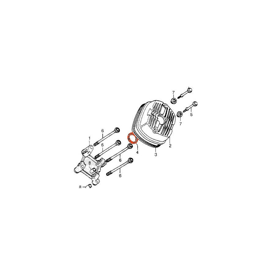 Moteur - Joint de puit de bougie (x2) - CX-GL 500-650