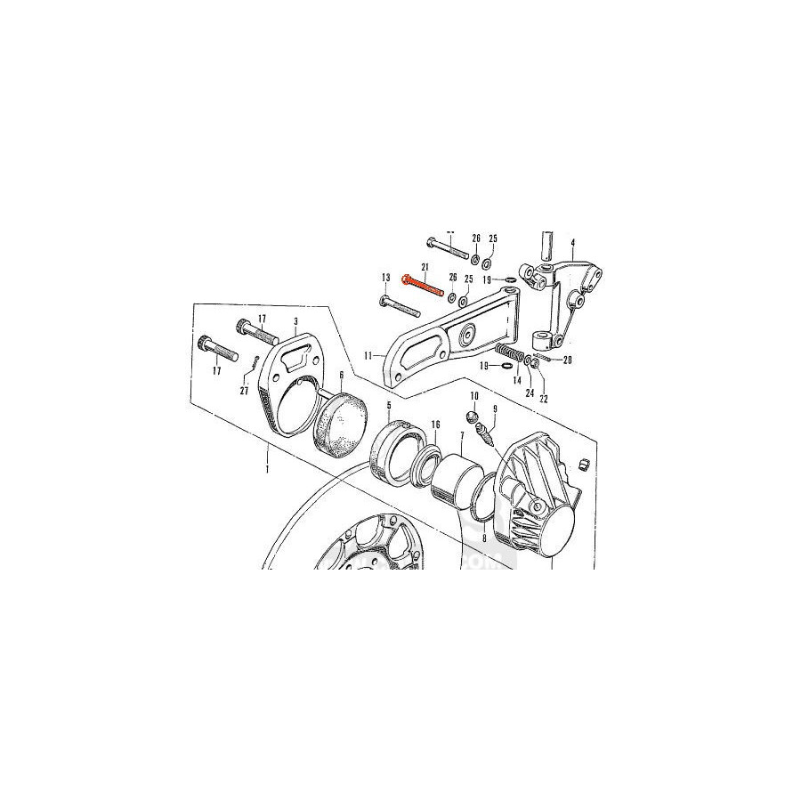 Frein - Etrier - Vis CHC - M8 x50 mm - Acier - Zingué