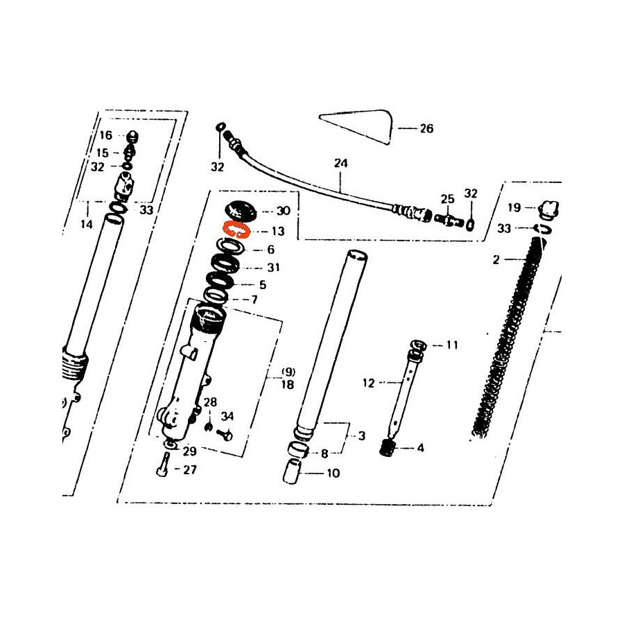 Fourche - Circlips interieur ø 51.5