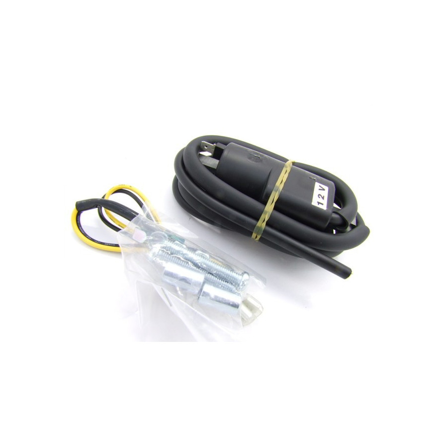 Allumage - Bobine - 12v - Double - 100mm -  (x1) - CB350F - CB400F - CB500 - CB550 - CB750 K/F - Four