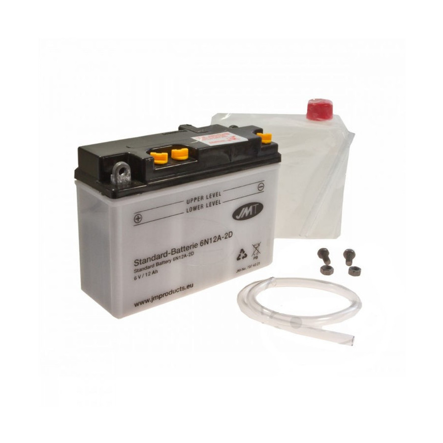 Batterie - 6 V - Acide - 6N12A-2D - JMT