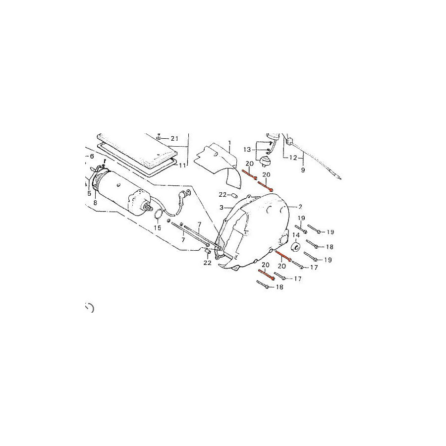 Moteur - Vis M6 x55 mm - (x1) - Cruciforme - bombée
