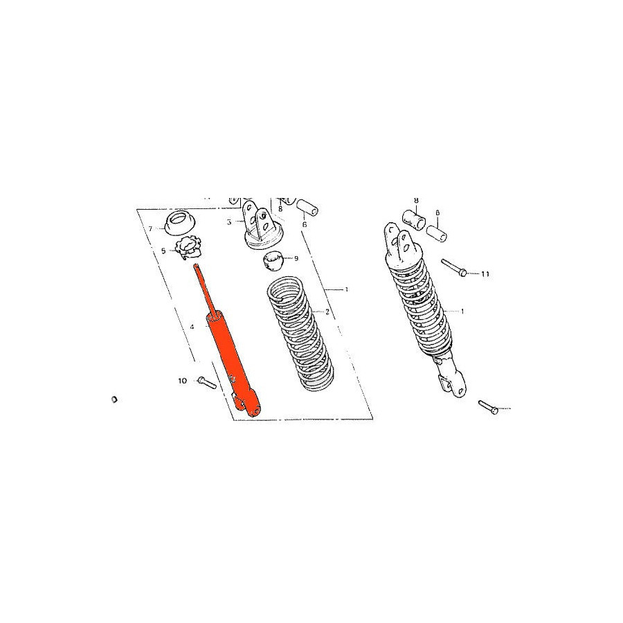 Amortisseur - CB250/400 A/N/T - 