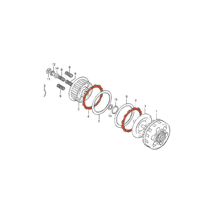 Embrayage - Disques Lisse - A - (x1) - Honda