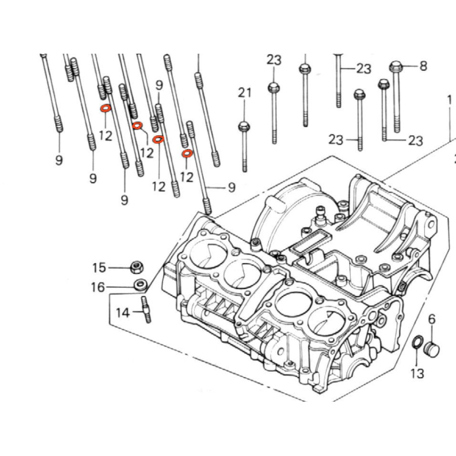 Moteur - joint torique - 91305-639-000,  9.50 x3.00