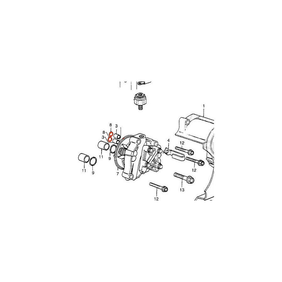 Moteur - Pompe a huile - Joint torique - (x1) - ø 6.90 x1.50 mm