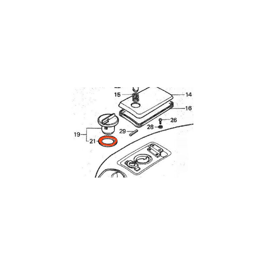 Reservoir - Essence - Joint de  bouchon - 17682-383-671
