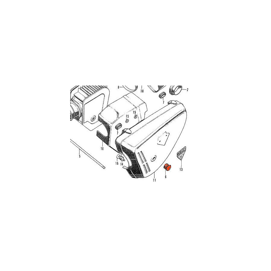 Cache - Carter lateral - Silent-bloc - Oeillet -