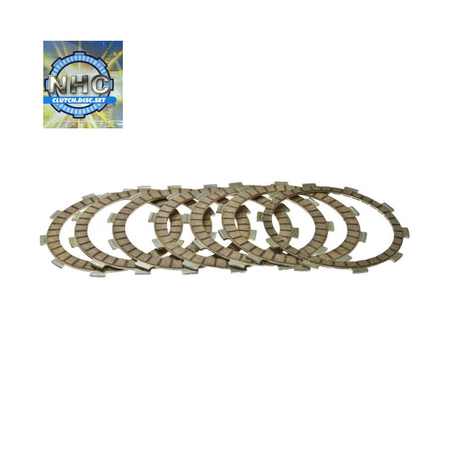 Embrayage - Disques Garni - NHC, (x7) - CB350F, CB400F ......  - FT500 - NSR400 - XL650 .