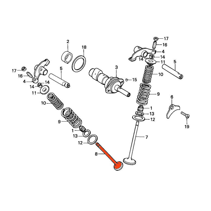 Moteur - Soupape - Admission - HONDA - XL125 R/S - XL185