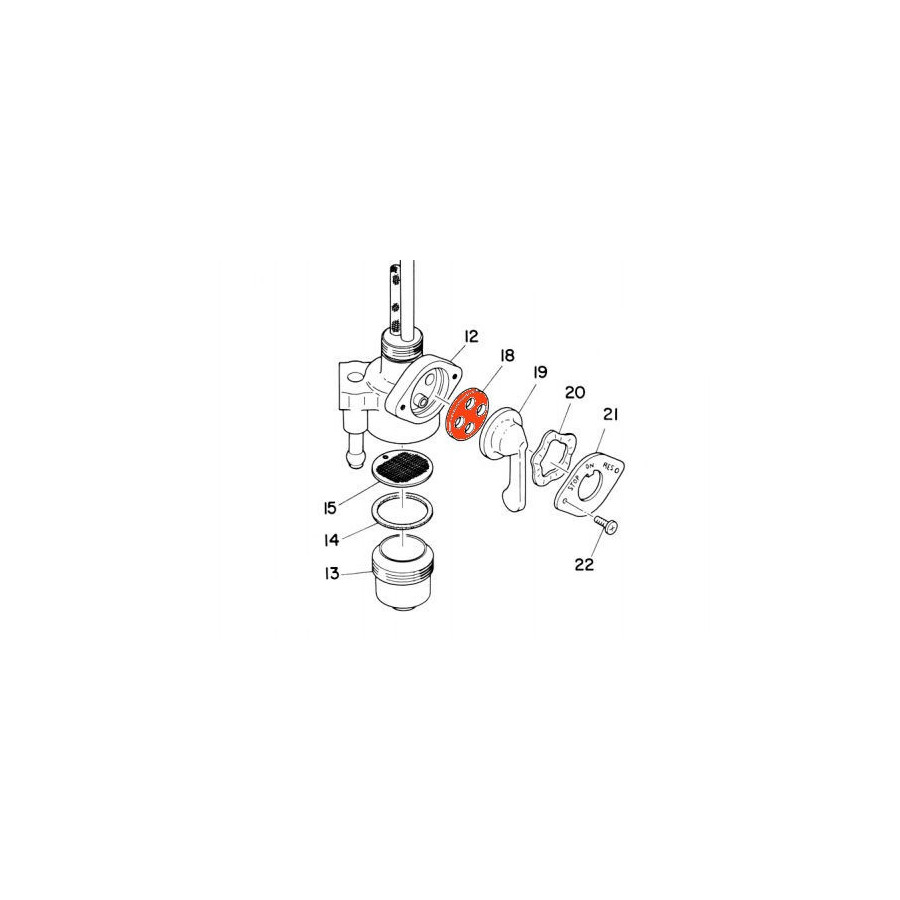 Robinet - Joint de Robinet de reservoir - 137-24523-00 - RD 125, 250, TX 500, 650 .... TY125, 175, 250.