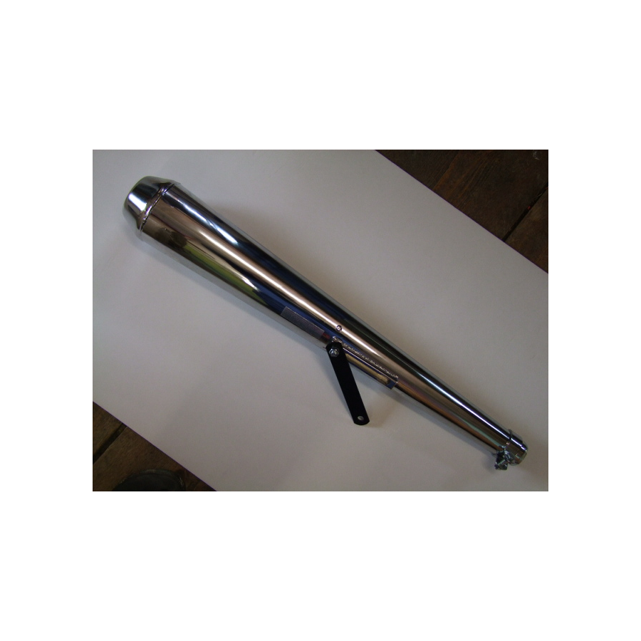 Echappement - Silencieux - Megaphone Dunstall - Chrome - long 70cm