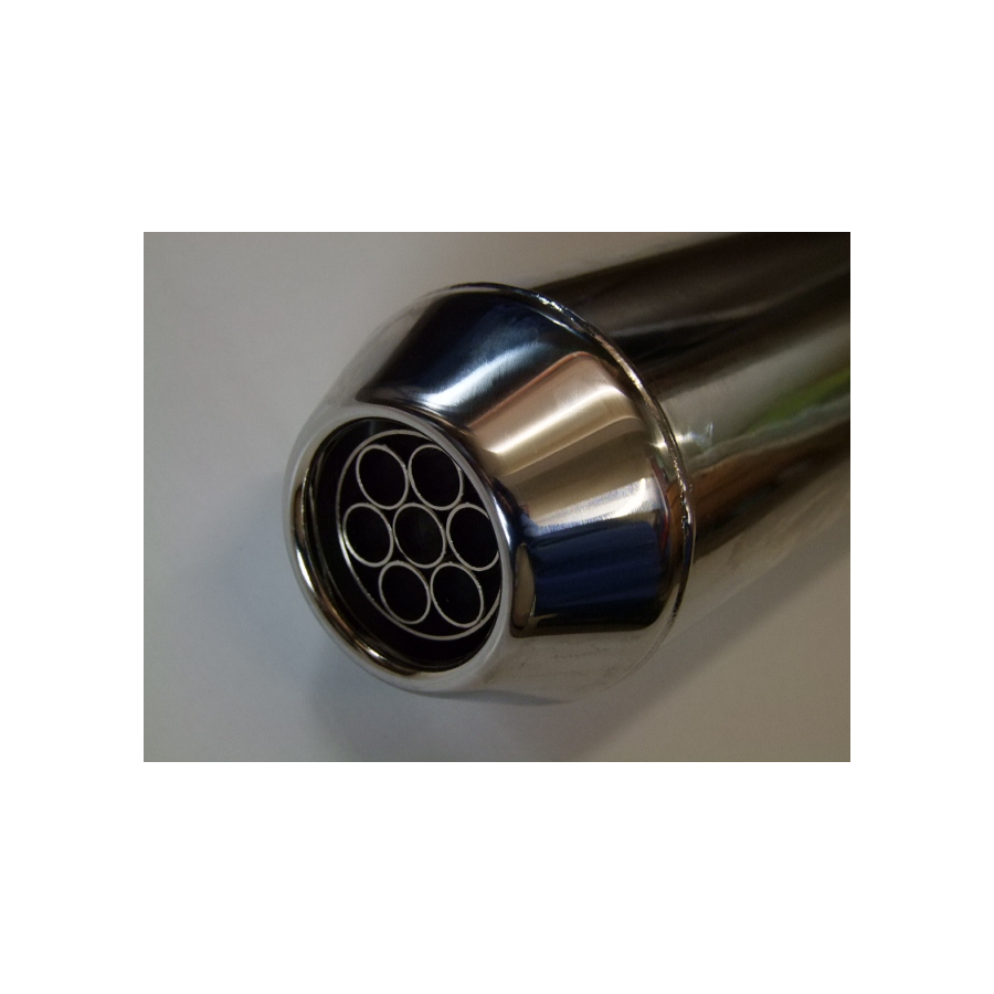 Echappement - Silencieux - Megaphone Dunstall - Chrome - long 70cm