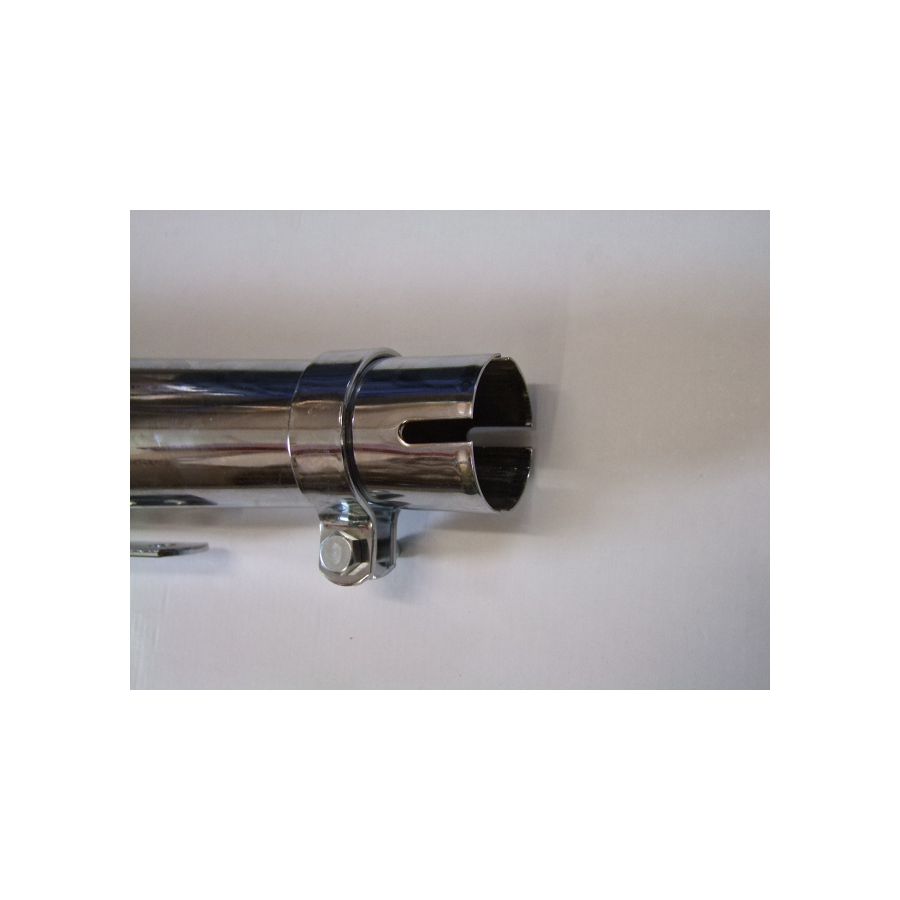 Echappement - Silencieux - Chrome - Long 59cm (universel)
