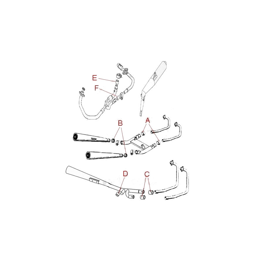 Echappement - joint Graphite (x1) - 11060-1051 - 29x34x20mm 