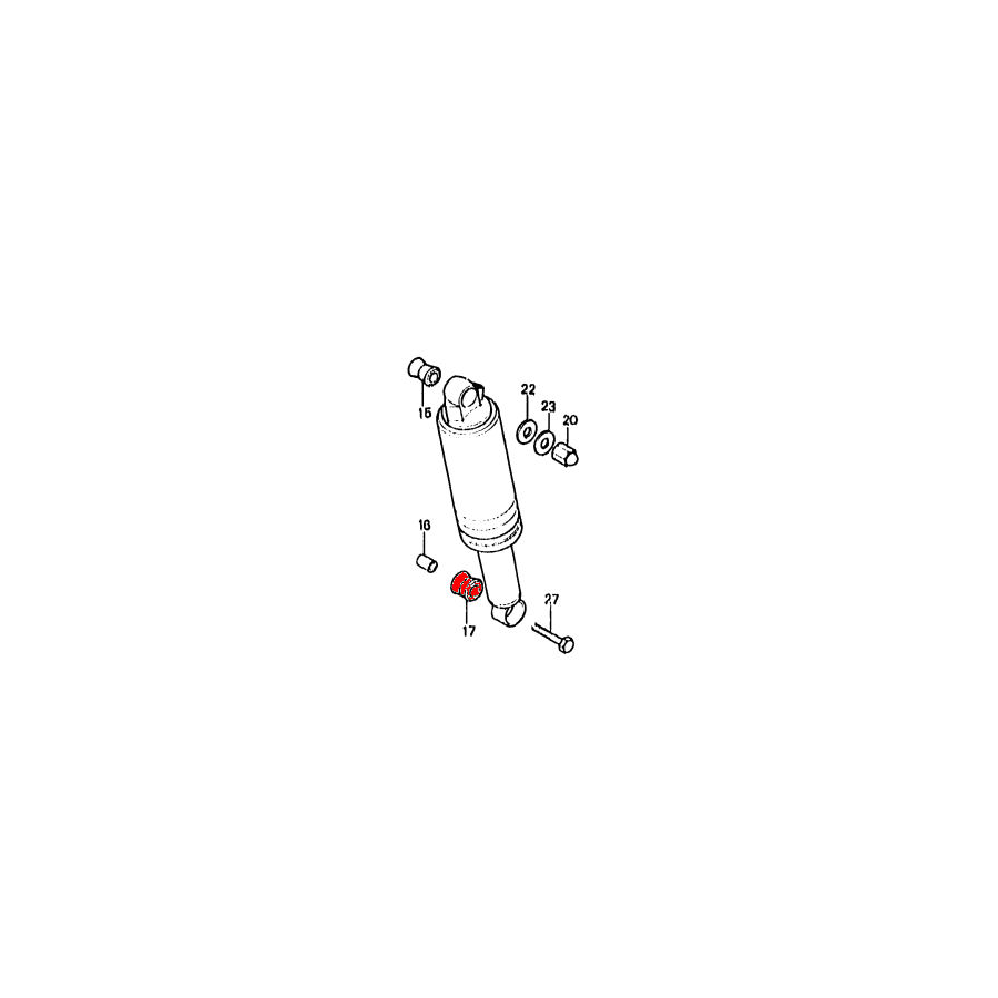 Amortisseur - caoutchouc bas - GL1000-GL1100