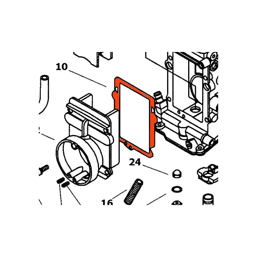 Carburateur Mikuni - Joint couvercle vertical - entree d'air- TM29/62