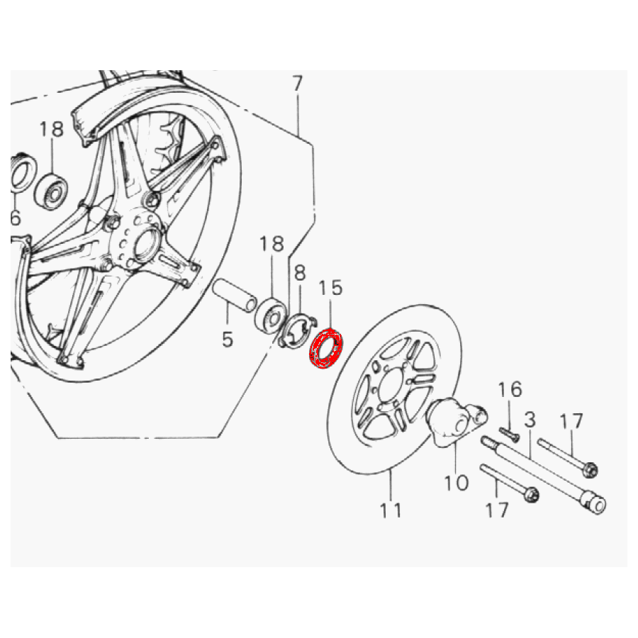 Roue Avant - joint a levre, joint spi - Cache poussiere - 40x50x5mm