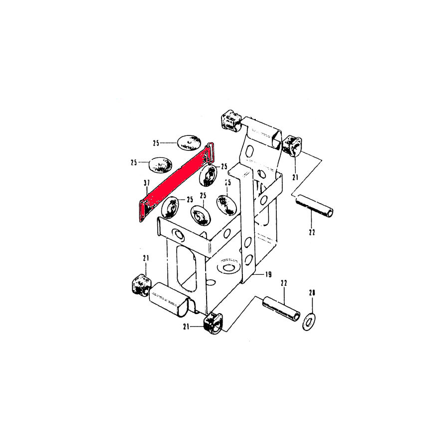 Batterie - sangle de maintien CB500, CB550, CB750 Four - 