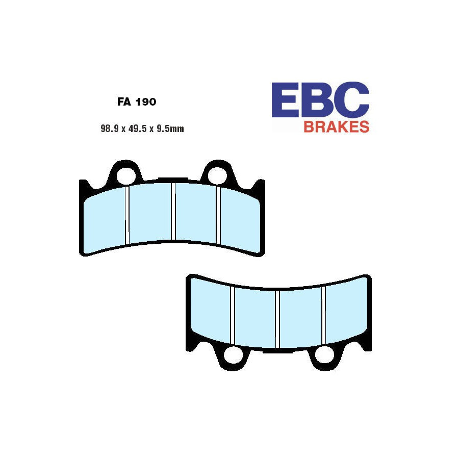 Frein - Jeu de Plaquettes - EBC EXTREME PRO - EBC - EPFA-190 - FZR1000 - YZF750