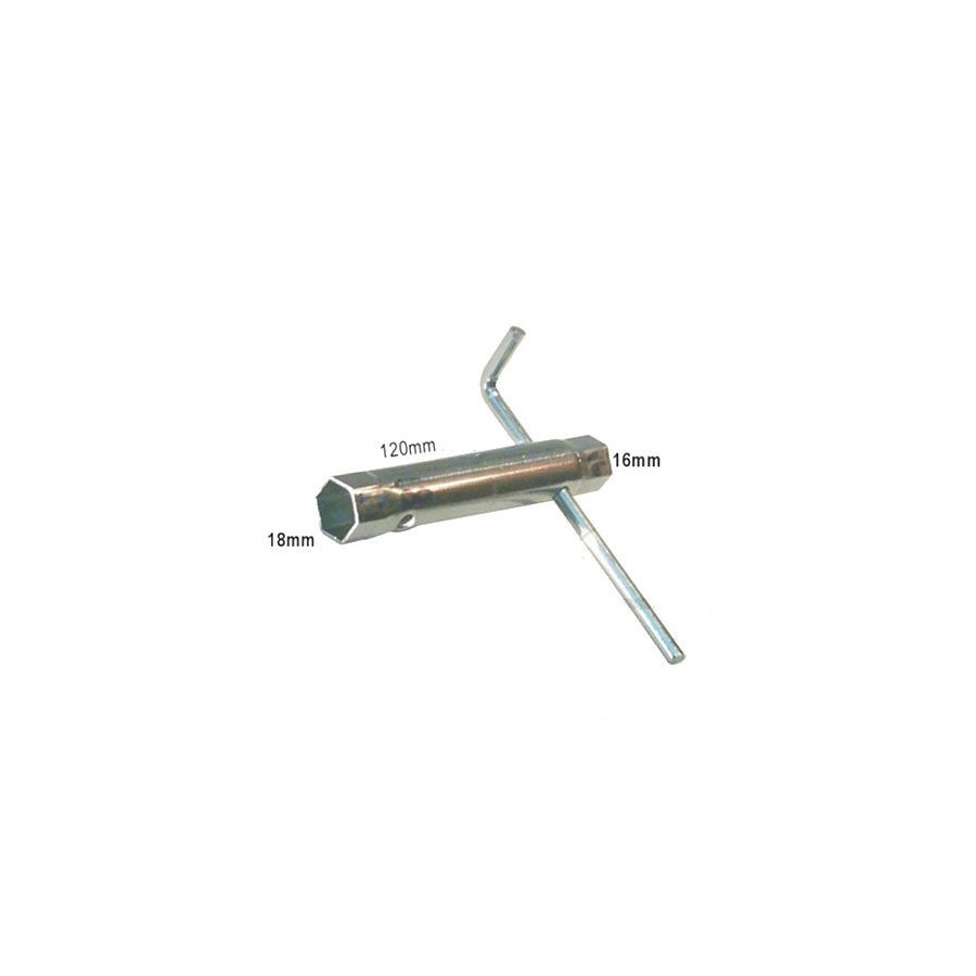 Bougie - clef a bougie - Hexa - 16/18mm - lg 120mm