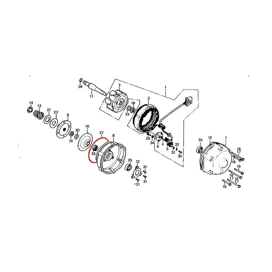 Alternateur - Joint de Carter - CBX1000