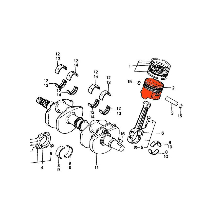 Moteur - Piston - (+0.75) - VF1000F - VF1000R