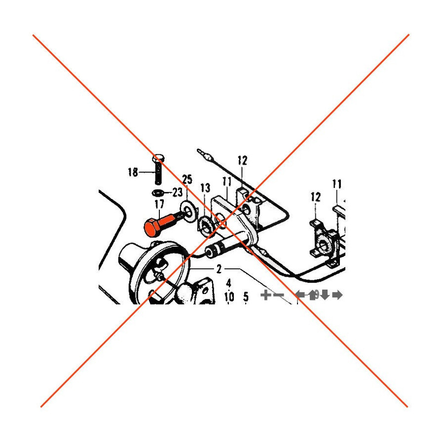 Clignotant - Vis de fixation support -  CB50, cb125, cb250, cb400, ....