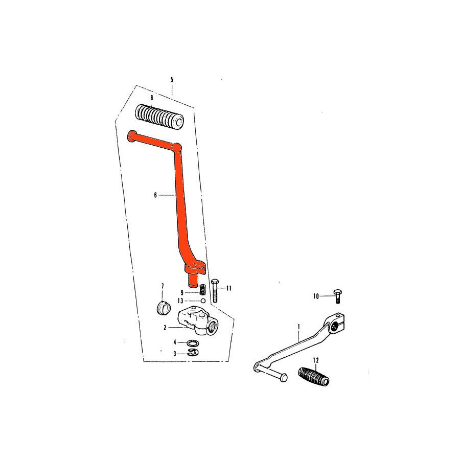 Demarrage - bras de KICK - CB350 F