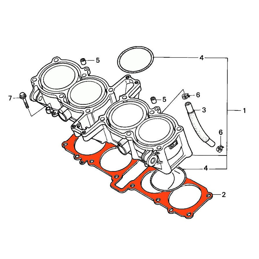 Moteur - Joint d'embase - 12191-MM5-004 - CBR1000F - 1987-2000 