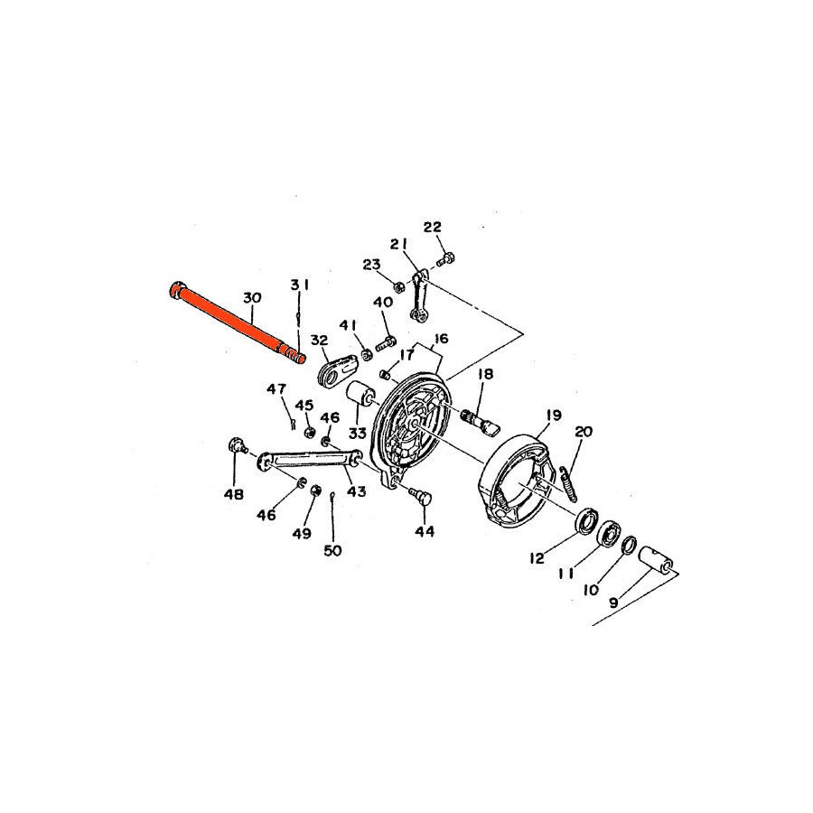 Roue - Axe Arriere - 382-25381-00