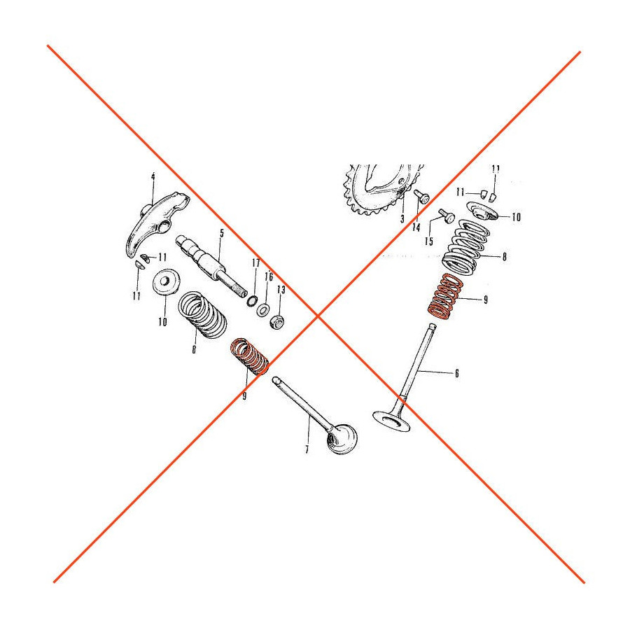 Moteur - Ressort de soupape - Interieur  - CB250 - Origine Honda