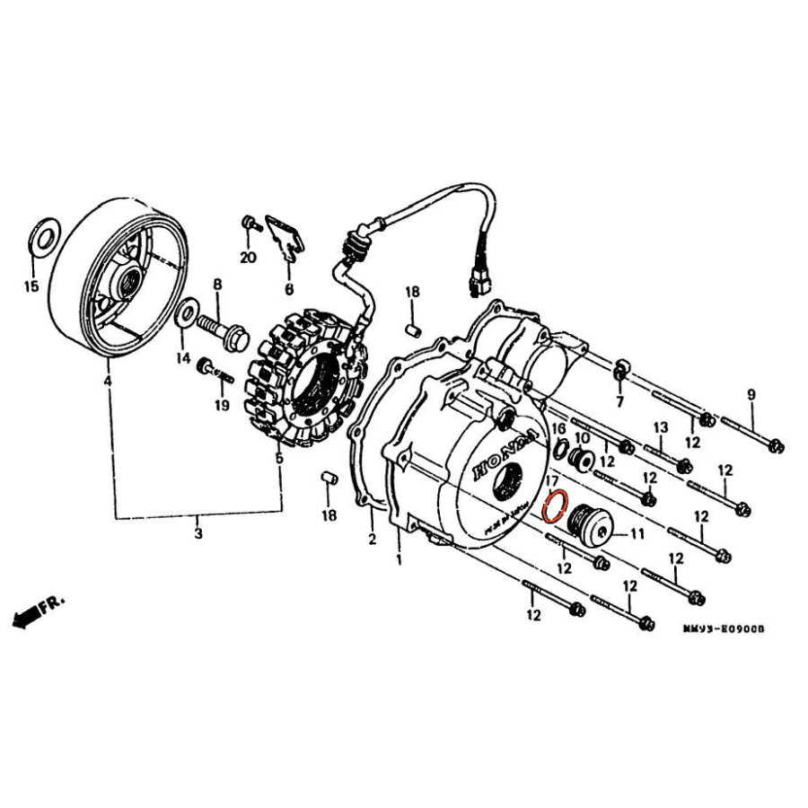 Moteur - Joint de torique de  Bouchon - M30 - 29.70 x2.40 - 91356-425-003