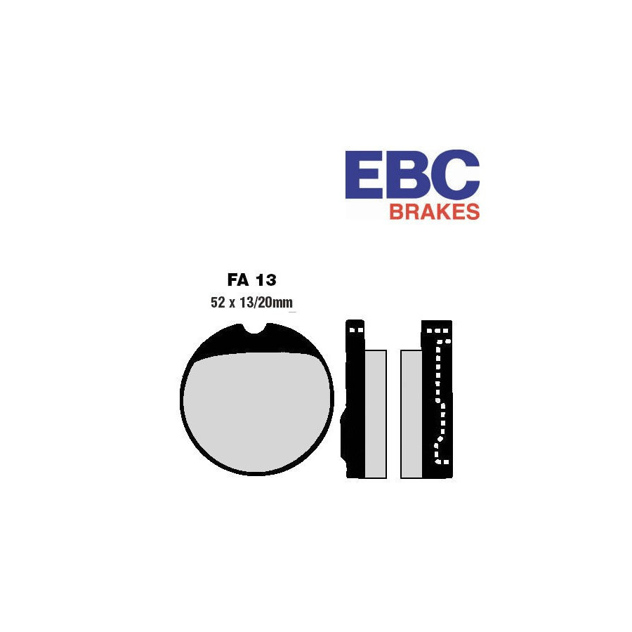 Frein - Jeu de Plaquettes - EBC - Organic - CB250, CB350, CB360, CB400, CB500, CB550 .