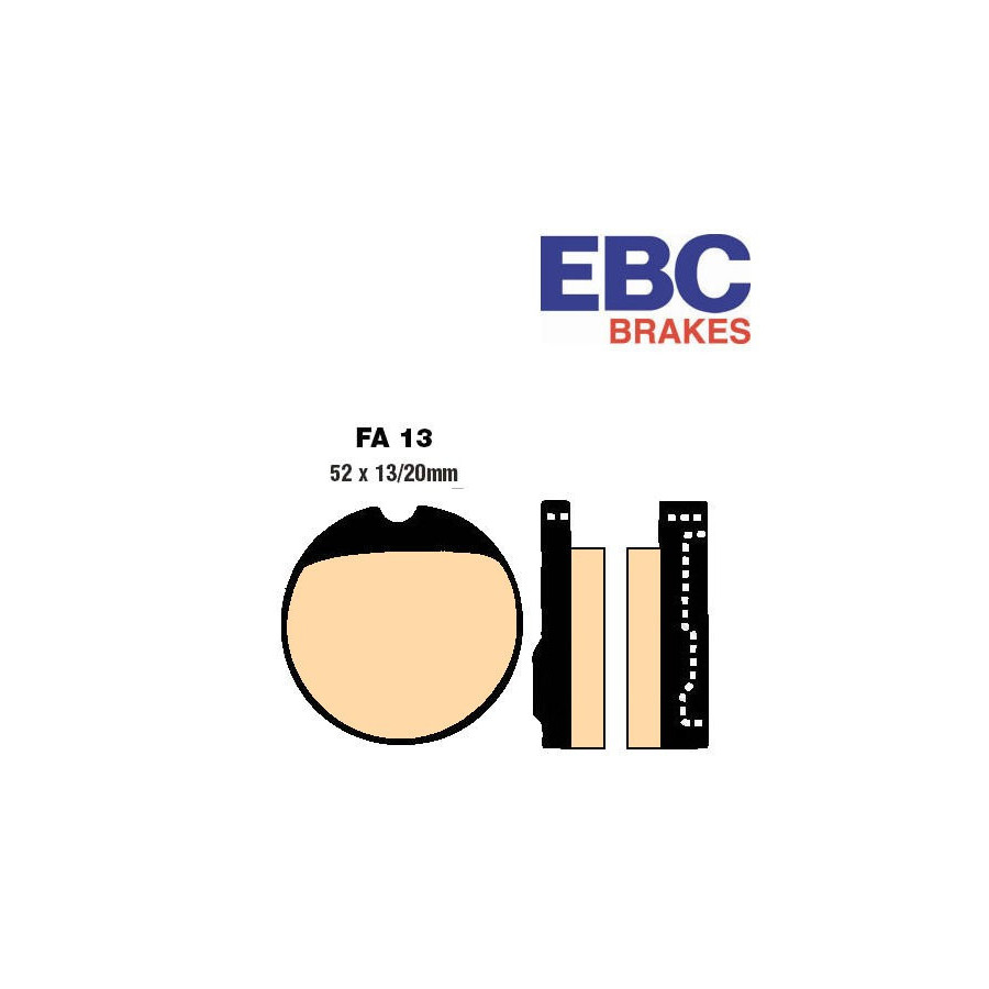 Frein - Jeu de Plaquettes - EBC - Metal fritté.- CB250, CB350, CB360, CB400, CB500, CB550 .